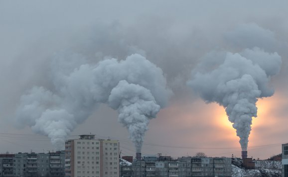 Factory smoke, sky