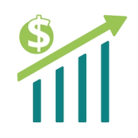 Graph of increased revenue
