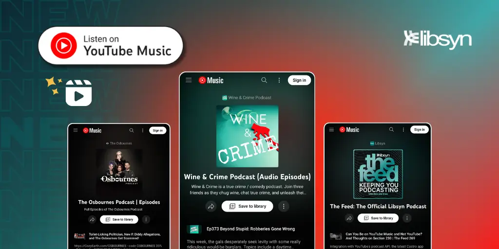 Libsyn-podcast-publishing-to-youtube - Official Libsyn Blog Podcast publishing to YouTube illustrated with phone screen shots
