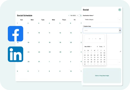 screenshot of social scheduler